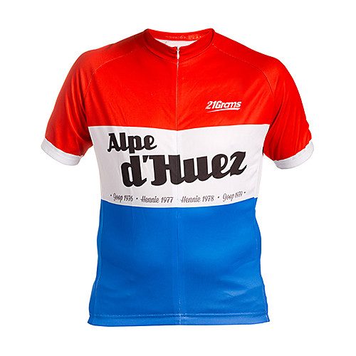 

21Grams Men's Short Sleeve Cycling Jersey Winter Blue Netherlands National Flag Bike Jersey Top Mountain Bike MTB Road Bike Cycling UV Resistant Breathable Quick Dry Sports Clothing Apparel