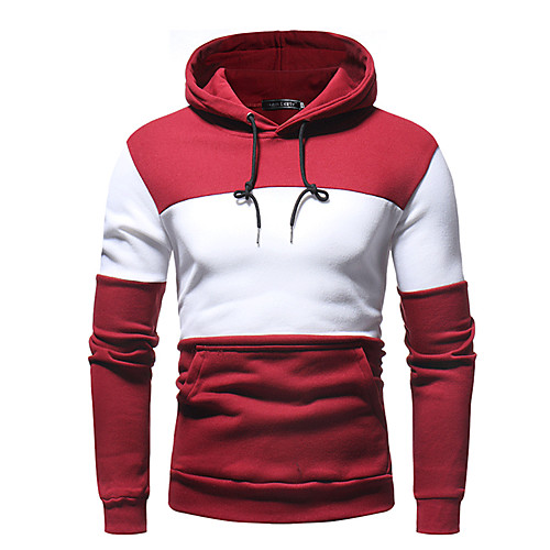 

Men's Hoodie Color Block Hooded Casual / Active Slim Red Khaki Navy Blue US34 / UK34 / EU42 US36 / UK36 / EU44 US38 / UK38 / EU46 US40 / UK40 / EU48 US42 / UK42 / EU50