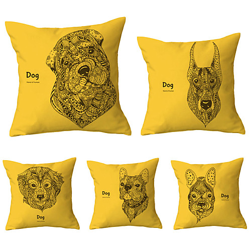

Set of 5 Throw Pillow Simple Classic 4545 cm Cushion Vintage Circle Cover Sofa Home Decor Throw Pillow Case