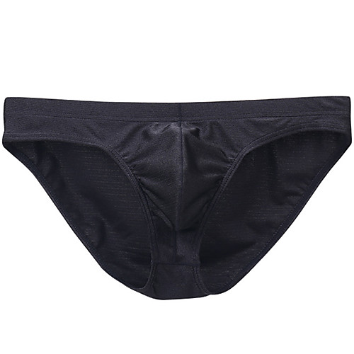 

Men's Basic Briefs Underwear - Normal Low Waist Black Light Blue White S M L