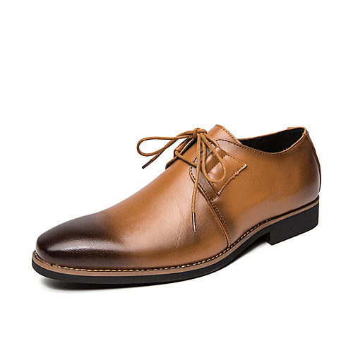 

Men's Faux Leather Spring & Summer / Fall & Winter Oxfords Walking Shoes Breathable Yellow / Black / Dark Blue