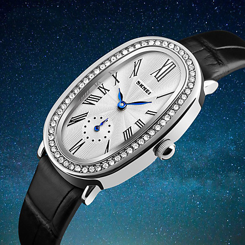 

SKMEI Women's Wrist Watch Diamond Watch Japanese Quartz Leather Black / White / Red 30 m Water Resistant / Waterproof Cool Analog Ladies Luxury Fashion Elegant - Black Brown Red