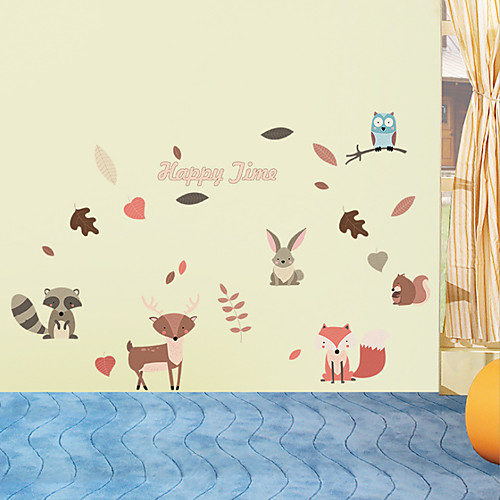 

DIY Wall Sticker Animal Squirrel Rabbit Fox Wallpaper Children's Room Bedroom Living Kid Room Self-adhesive Paper Decor 5838cm