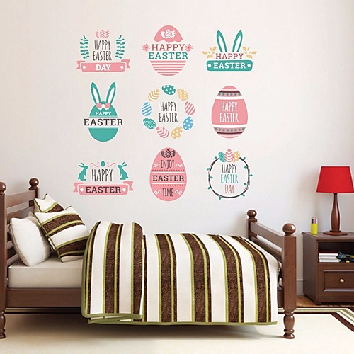 

Happy easter Wall Stickers Plane Wall Stickers Decorative Wall Stickers, PVC Home Decoration Wall Decal Wall Decoration 1pc 4545CM