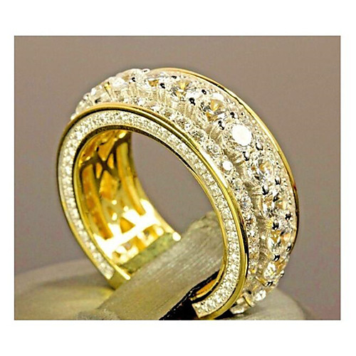 

Men Women Ring 1pc Rose Gold Gold Silver Imitation Diamond 14K Gold Plated Round Stylish Gift Festival Jewelry Classic Flower