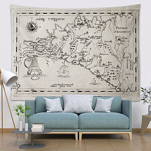 

5 sizes orld Map Pattern Wall Tapestry Wall Hanging Blanket Farmhouse DecorHome Decorations Machine A Imprimer Sur Tissu Shabby Chic