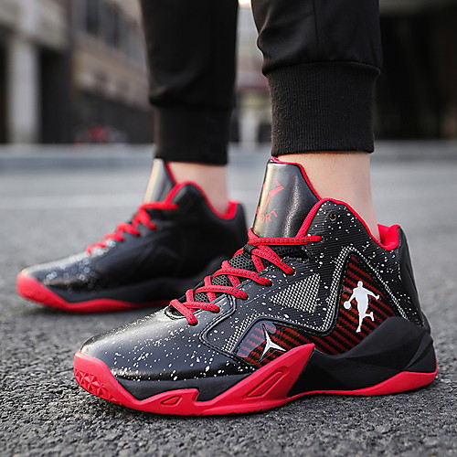 

Men's Leather / Mesh Spring & Summer / Fall & Winter Sporty / Classic Athletic Shoes Basketball Shoes / Walking Shoes Breathable Black / Light Red / Blue