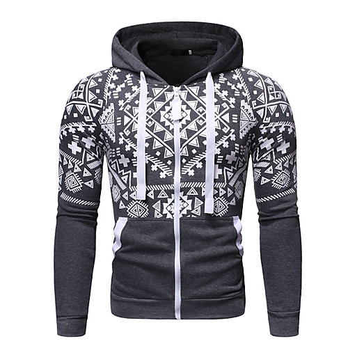 

Men's Hoodie Print Hooded Daily Basic Hoodies Sweatshirts Slim Red Gray