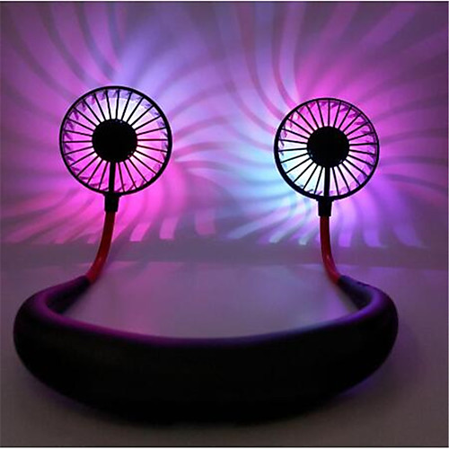 

Cross Border Shining Halter Fan Mini USB Recharge Small Fan Portable Lazy Fan Desktop Fan Douyin