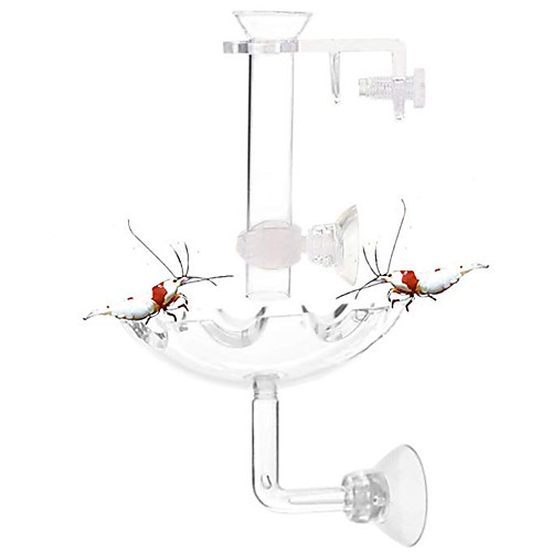 

Shrimp Feeding Tube and Feeding Dish Fit for Shrimp Fish Mini Size High Transparent Acrylic Material