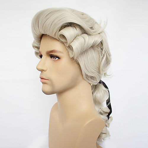 

Cosplay Judge Cosplay Wigs Men's Women's Asymmetrical 21 inch Heat Resistant Fiber Curly Black Blonde White Adults' Anime Wig