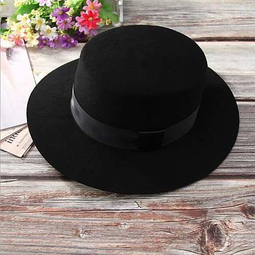 

Hat Wool Felt Hats / Headdress with Cap 1 Piece Daily Wear / Office & Career Headpiece