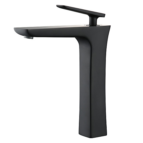 

Bathroom Sink Faucet - Tall Black Painting / Chrome Single Handle Bathroom Faucet Brass Water Basin Mixer Tap for Bathroom