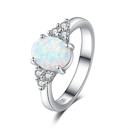 

Women's Ring AAA Cubic Zirconia 1pc Silver Platinum Plated Alloy Stylish Wedding Gift Jewelry Cute / Daily / Engagement