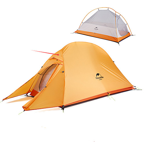 

Naturehike 1 person Camping Tent Backpacking Tent Outdoor Portable Windproof Breathable Double Layered Poled Dome Camping Tent 3000 mm for Camping / Hiking Hunting Fishing Oxford cloth 230110100 cm