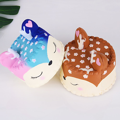 

Squishy Squishies Squishy Toy Squeeze Toy / Sensory Toy Slow Rising Jumbo Squishies Stress Reliever 1 1 pcs Fox Cake Kawaii Resin For Kid's Child's Adults' Boys' Girls' Gift Party Favor