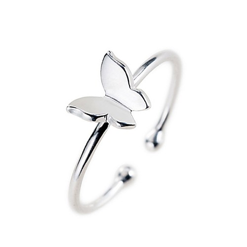 

Women's Ring 1pc Silver Silver-Plated Alloy Daily Jewelry Cat Butterfly Cute