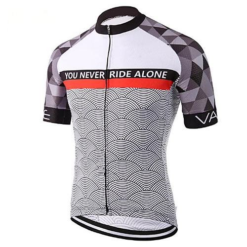 

21Grams Men's Short Sleeve Cycling Jersey Spandex BlackWhite Plaid Checkered Bike Jersey Top Mountain Bike MTB Road Bike Cycling UV Resistant Quick Dry Breathable Sports Clothing Apparel / Stretchy