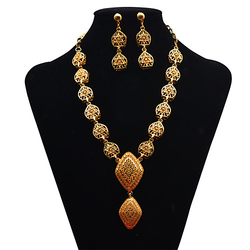 

Women's Jewelry Set Classic Tassel Trendy Ethnic Fashion Gold Plated Earrings Jewelry Gold For Christmas Wedding Gift Street Festival 1 set