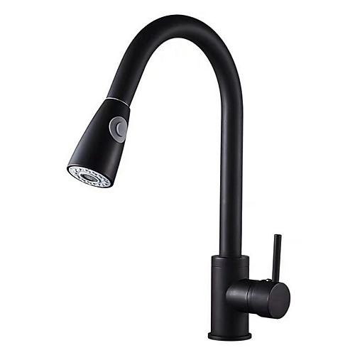 

Kitchen faucet - Single Handle One Hole Painted Finishes Pull-out / ­Pull-down Centerset Contemporary Kitchen Taps