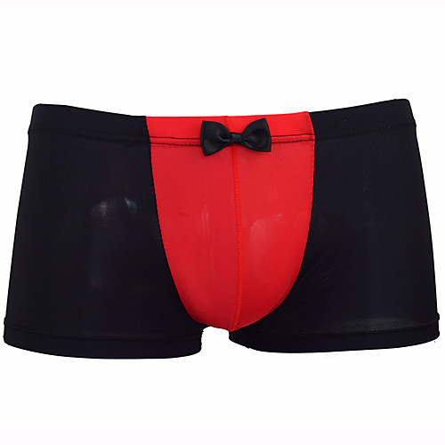 

Men's Basic Boxers Underwear - Normal Low Waist Black Light Blue White M L XL