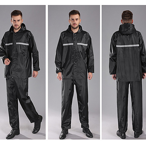 

Men's Hiking Raincoat Outdoor Waterproof Windproof Raincoat Red / Blue / Black