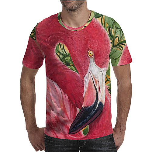 

Men's 3D T-shirt Daily Round Neck Red / Short Sleeve
