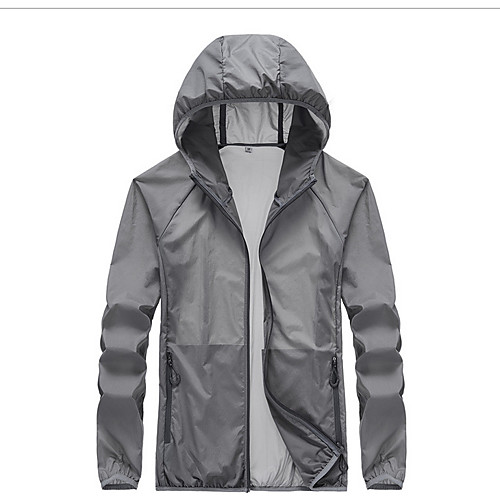 

Men's Solid Colored Jacket Regular Daily Long Sleeve Nylon Coat Tops Blue