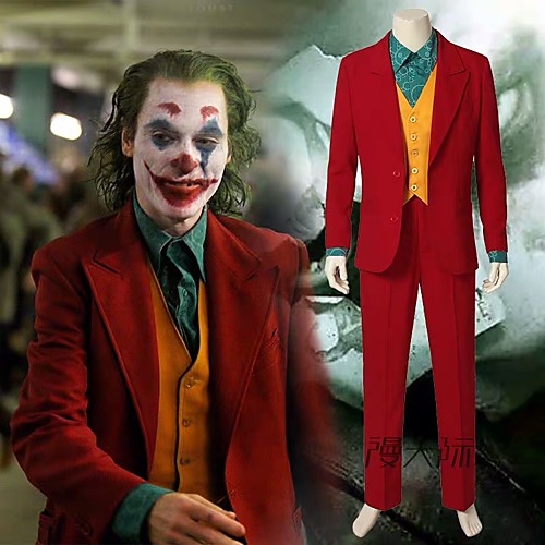 

Joker Cosplay Costume Outfits Men's Women's Movie Cosplay Cosplay Halloween Rainbow Coat Vest Shirt Halloween Carnival Polyster / Pants