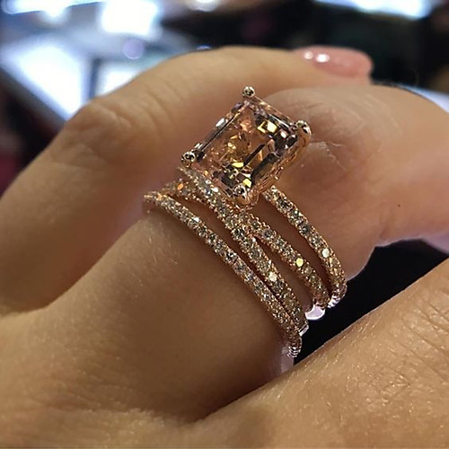 

Women's Ring Citrine 1pc Rose Gold Rose Gold Plated Alloy Fashion Wedding Party Jewelry / Gift / Daily