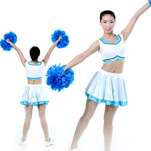 

Cheerleader Costume Uniform Women's Girls' Kids Skirt Spandex High Elasticity Handmade Sleeveless Competition Dance Rhythmic Gymnastics Gymnastics White