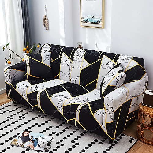 

Nordic Geometric Contrast Elastic Sofa Cover Full Package Single Double Three Person Sofa Cover