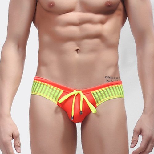 

Men's Bottoms Swimsuit Color Block Light Blue White Black Purple Fuchsia Swimwear Bathing Suits