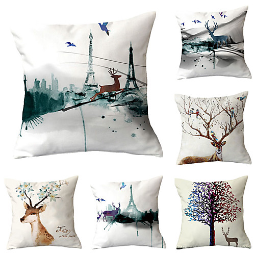 

Set of 6 Throw Pillow Simple Classic 4545 cm Cushion Vintage Circle Cover Sofa Home Decor Throw Pillow Case