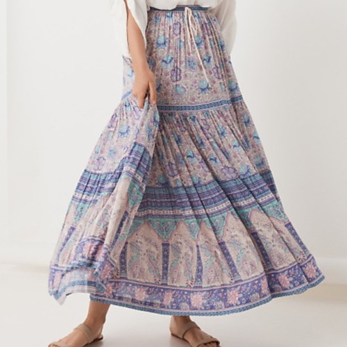 

Women's Swing Skirts - Geometric Purple S M L