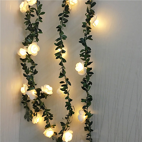 

6M Artificial Plants Led String Light Creeper Green Leaf Ivy Vine For Home Wedding Decor Lamp DIY Hanging Garden Yard Lighting Powered By AAA Battery Box 1 set