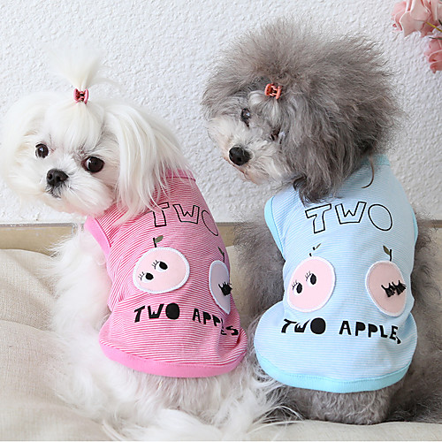 

Dog Costume Vest Dog Clothes Breathable Pink Blue Costume Beagle Bichon Frise Chihuahua Cotton Stripes Quotes & Sayings Casual / Sporty Cute XS S M L XL