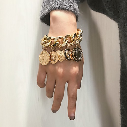 

Women's Bracelet Bangles Classic Wedding Birthday Vintage Theme European Trendy Casual / Sporty Ethnic French Alloy Bracelet Jewelry Gold For Date Festival