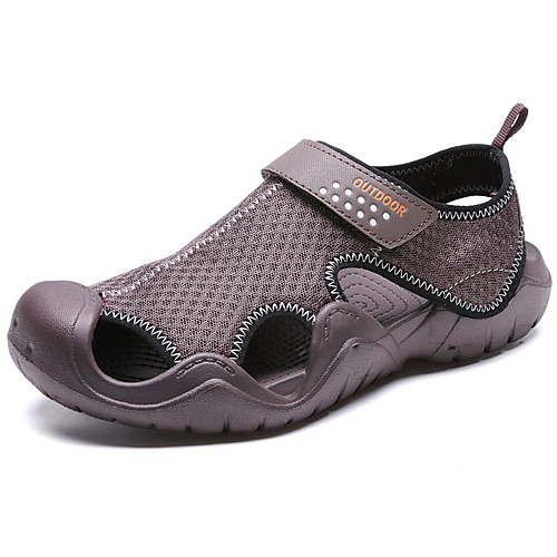 

Men's Fall / Spring & Summer Sporty / Casual Daily Outdoor Sandals Hiking Shoes / Upstream Shoes Mesh Breathable Non-slipping Shock Absorbing Black / Brown / Gray