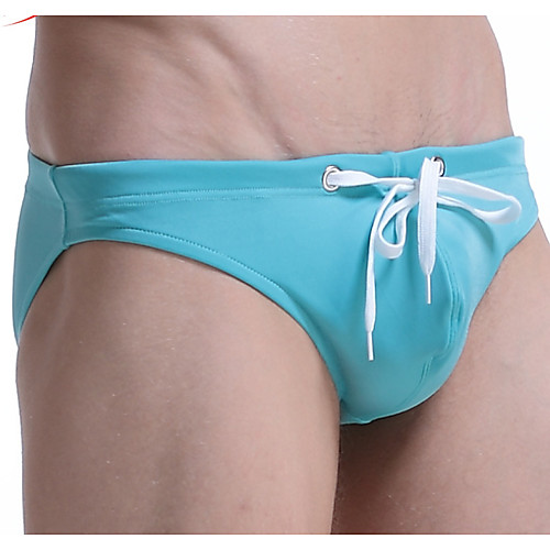 

Men's Bottoms Swimwear Swimsuit - Solid Colored M L XL Light Blue White Black Blue Green