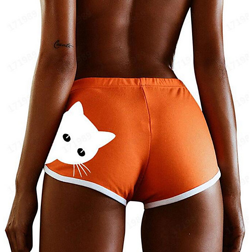 

Women's Basic Legging - Geometric, Print Mid Waist Red Orange Blue S M L