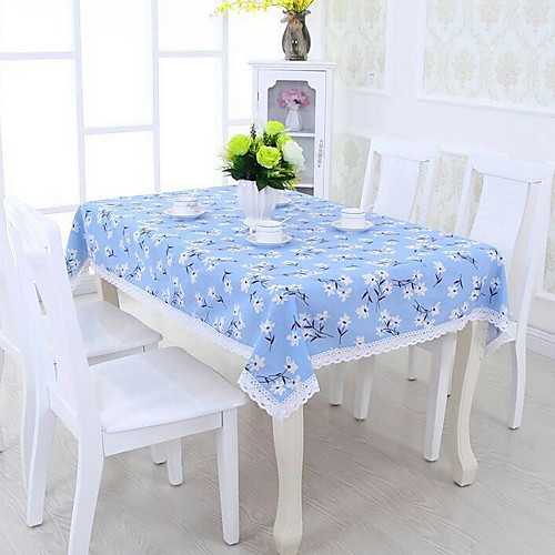 

Table Cloth polyester fibre Water Resistant Classic Geometric Tabel cover Table decorations for Daily Wear Square 6060 cm White 1 pcs