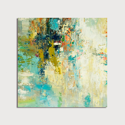 

Oil Painting Hand Painted Square Abstract Modern Stretched Canvas