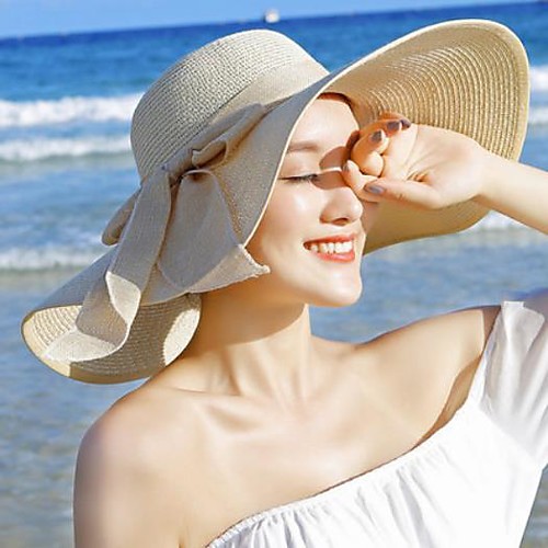 

Women's Basic Sun Hat-Solid Colored Purple Yellow Blushing Pink