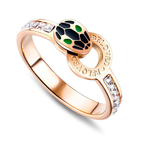 

Ring Hollow Out Rose Gold Titanium Steel Flower Stylish 1pc 6 7 8 / Women's