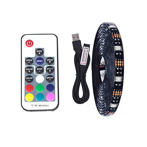 

3m Flexible LED Light Strips RGB Tiktok Lights TV Background Lights 90 LEDs SMD5050 10mm 1 17Keys Remote Controller 1 set Multi Color Waterproof USB Self-adhesive 5 V