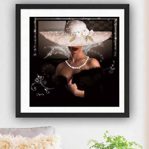 

Square Rhinestones Diamond Painting Fashion Womem Unfinished Plastic Crafts Full Diamond Embroidery 5D Diamond Painting Cross Stitch 3040cm