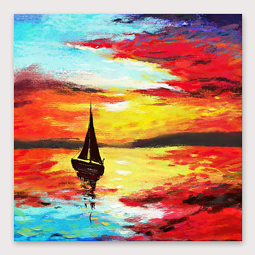 

IARTS®Hand Painted Red and red Oil Painting with Stretched Frame For Home Decoration