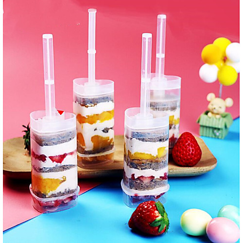 

10 heart-shaped Cake tube pushers with stickers