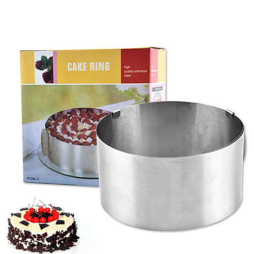 

Stainless steel round mousse circle cake mold 6-12 inch adjustable surround baking tool